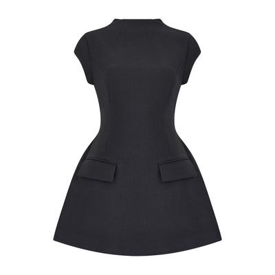 CASSIA MINI DRESS - BLACK